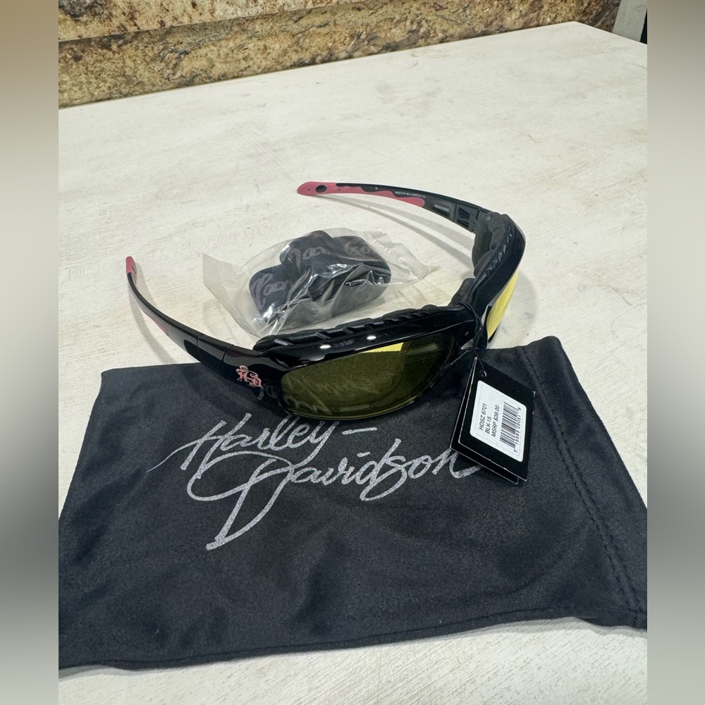 Harley Davidson yellow lense glasses, NW, women’s.